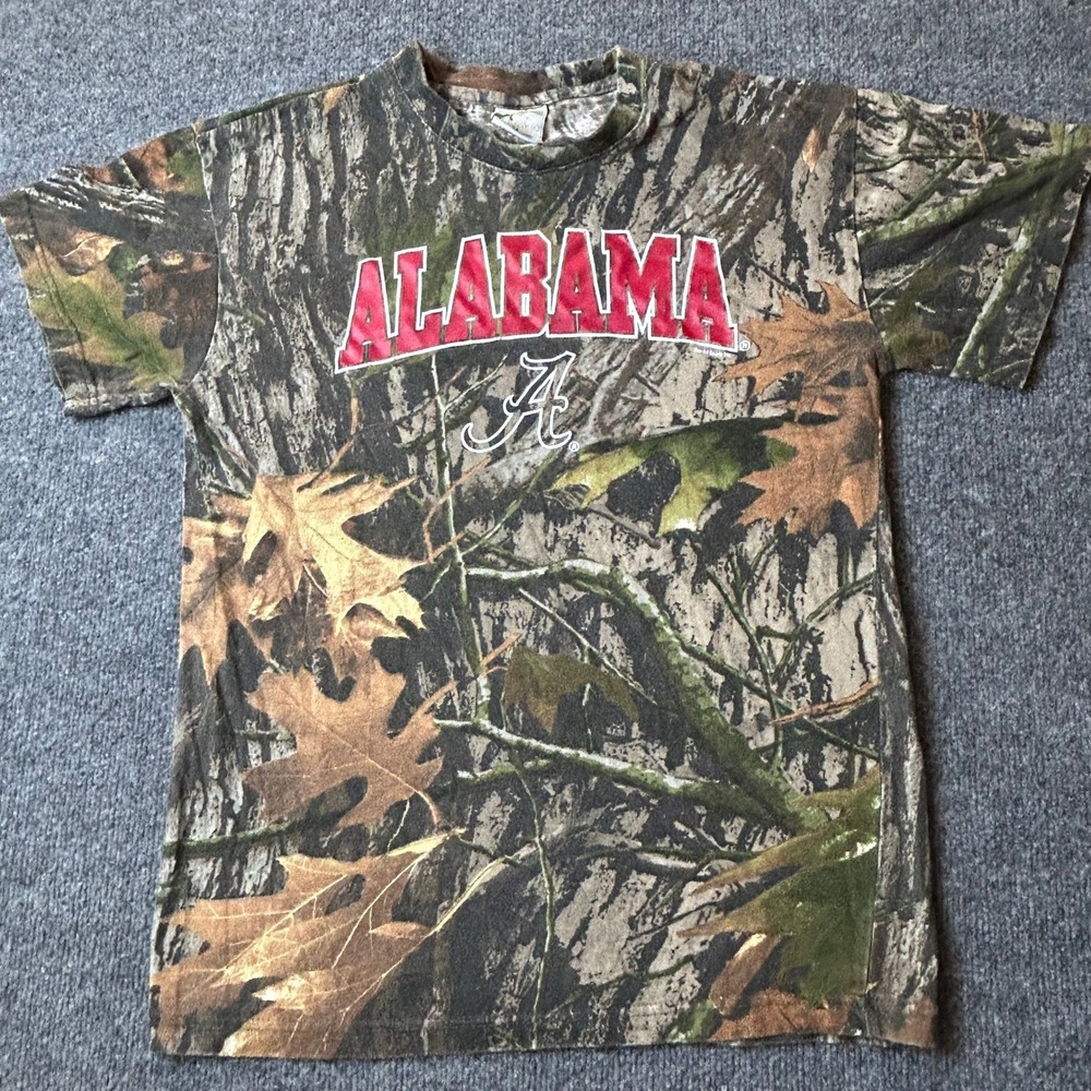 Camo T-Shirt Mens Size M Alabama Crimson Tide Real Tree Camouflage Graphic Tee